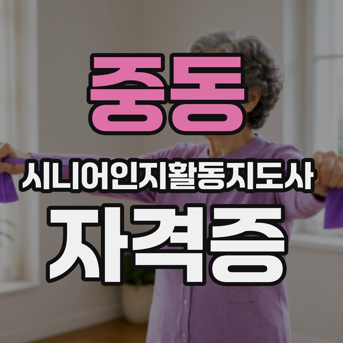 중동 시니어인지활동지도사 자격증