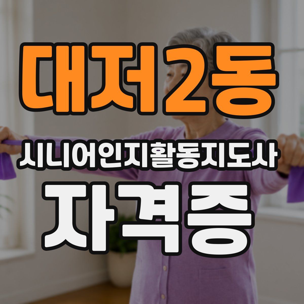 대저2동 시니어인지활동지도사 자격증