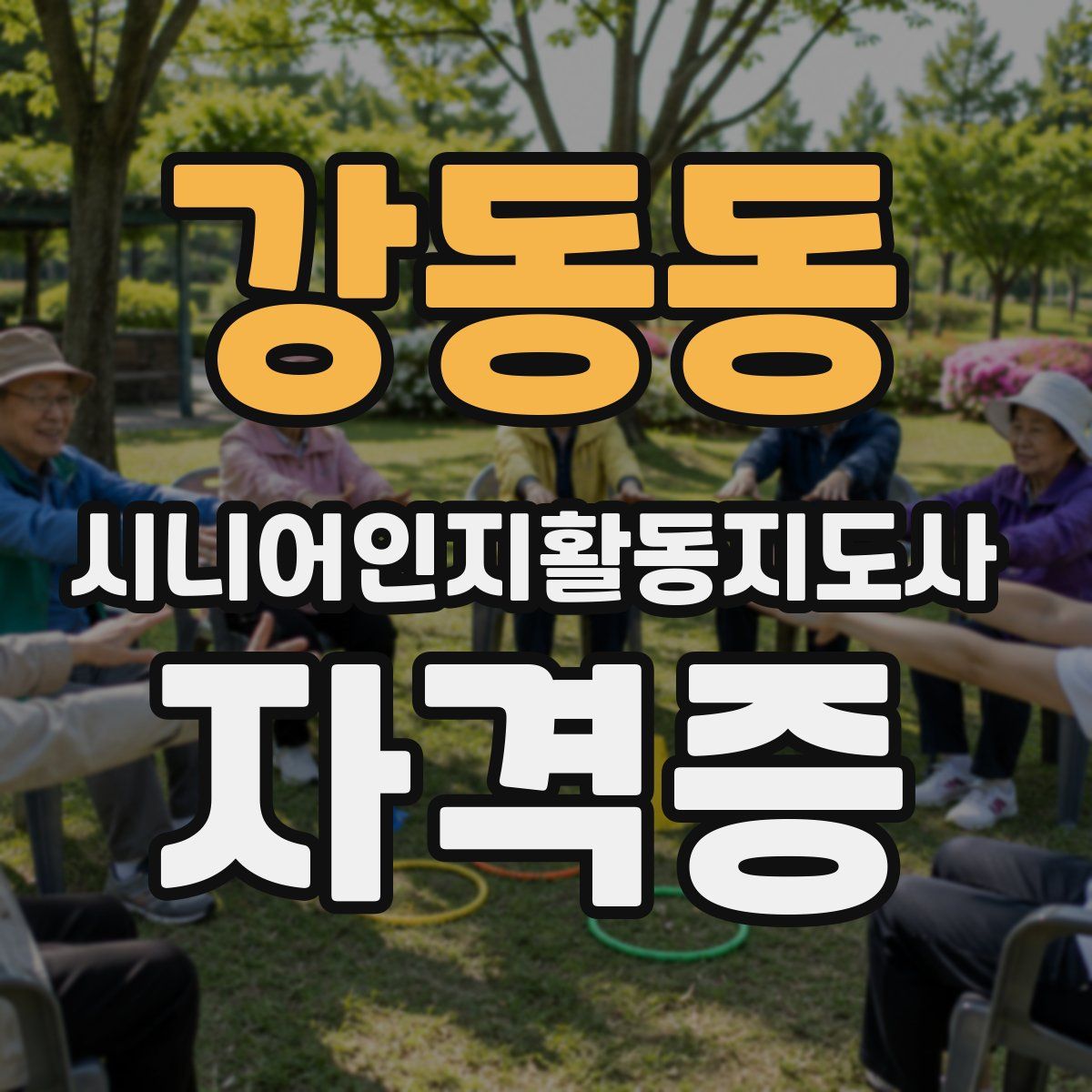 강동동 시니어인지활동지도사 자격증