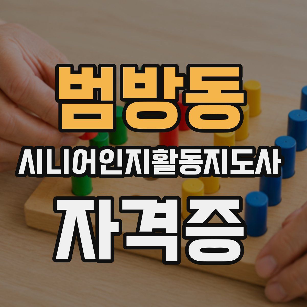 범방동 시니어인지활동지도사 자격증