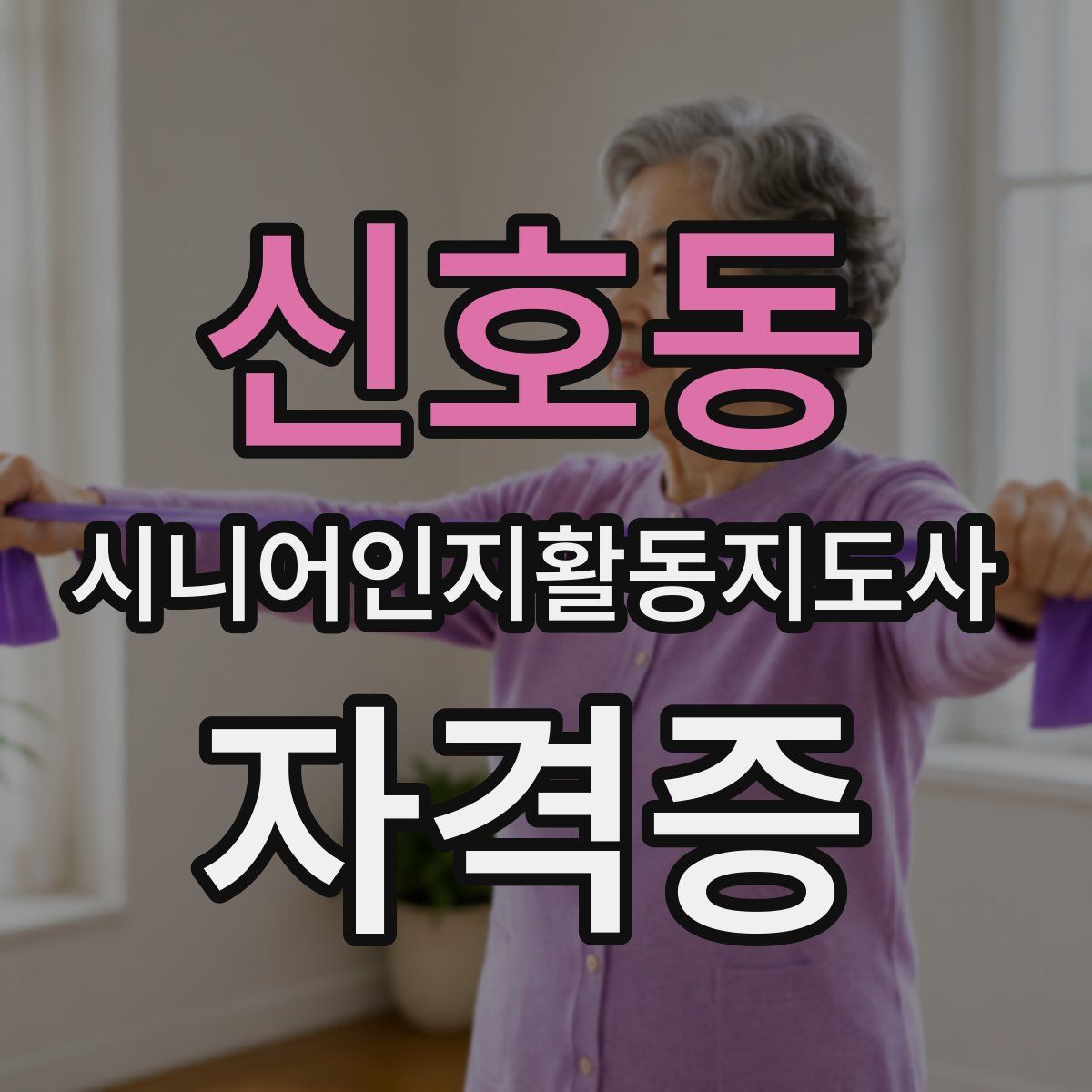 신호동 시니어인지활동지도사 자격증