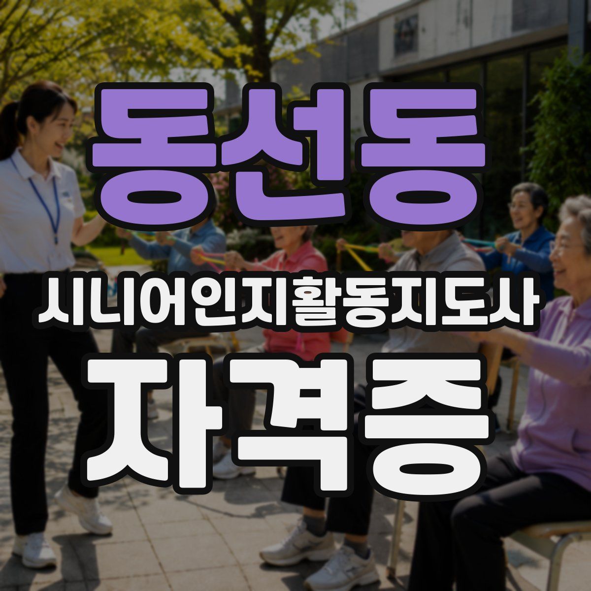 동선동 시니어인지활동지도사 자격증