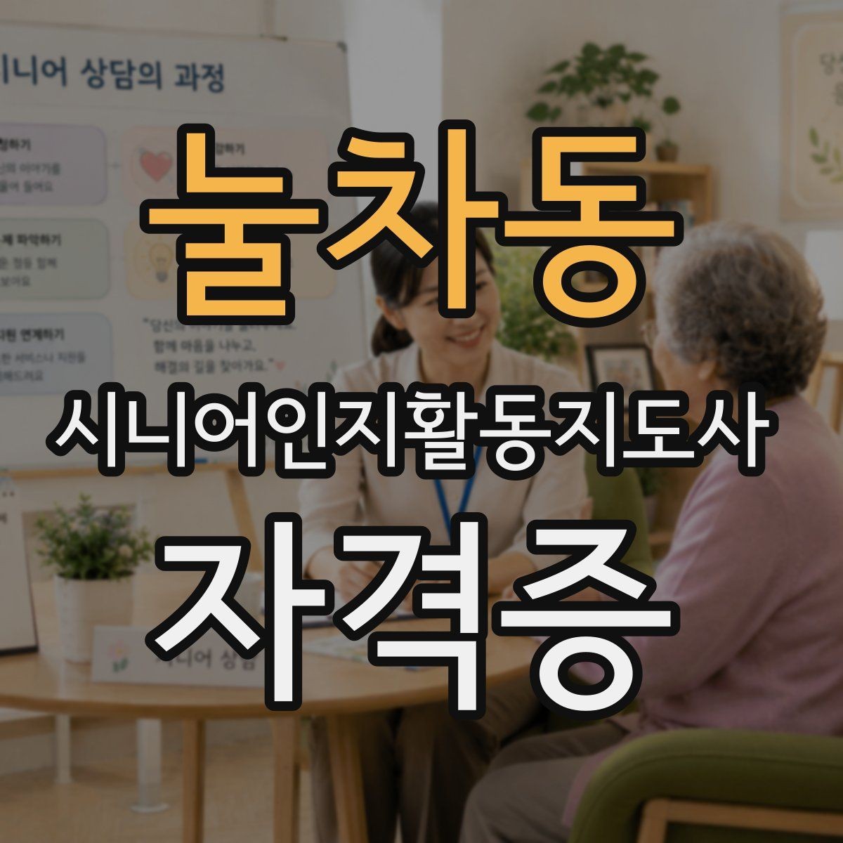 눌차동 시니어인지활동지도사 자격증 접수 전 준비 서류와 절차