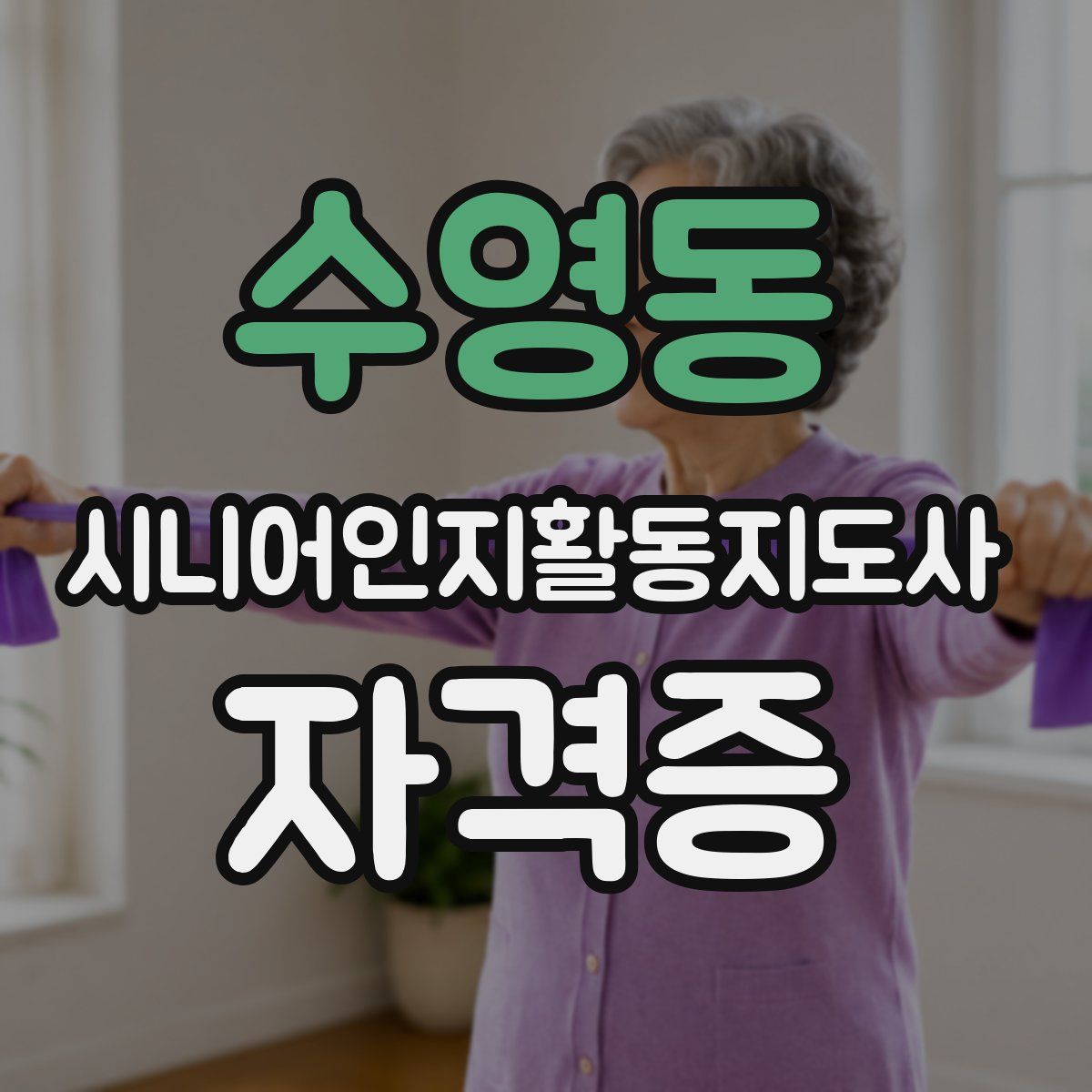 수영동 시니어인지활동지도사 자격증