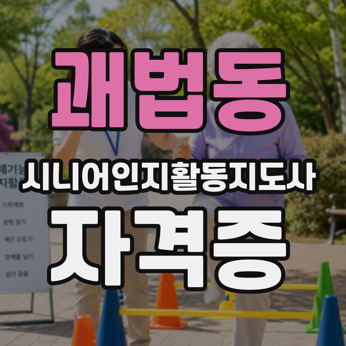 괘법동 시니어인지활동지도사 자격증