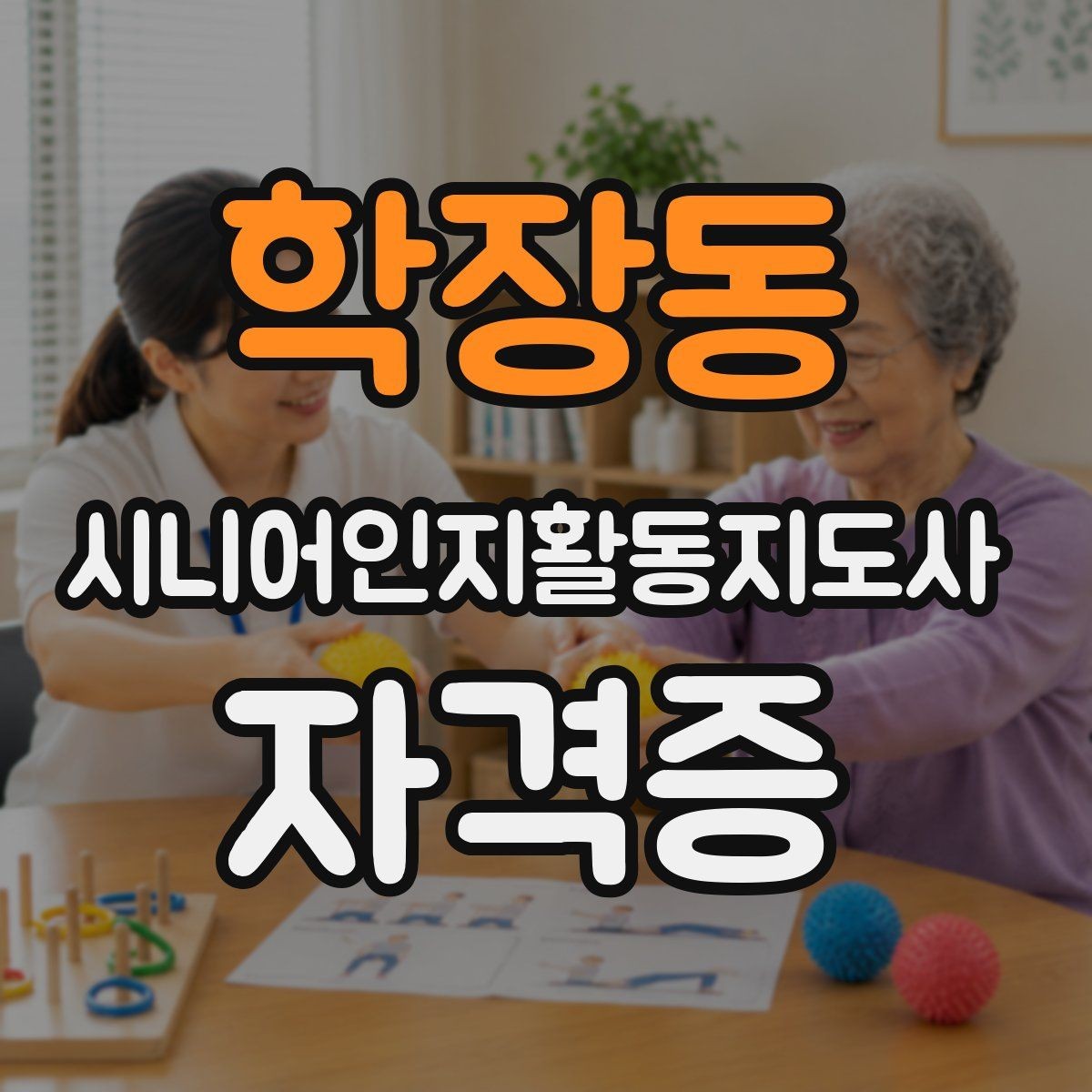 학장동 시니어인지활동지도사 자격증 실제 수업 내용은 어떤가