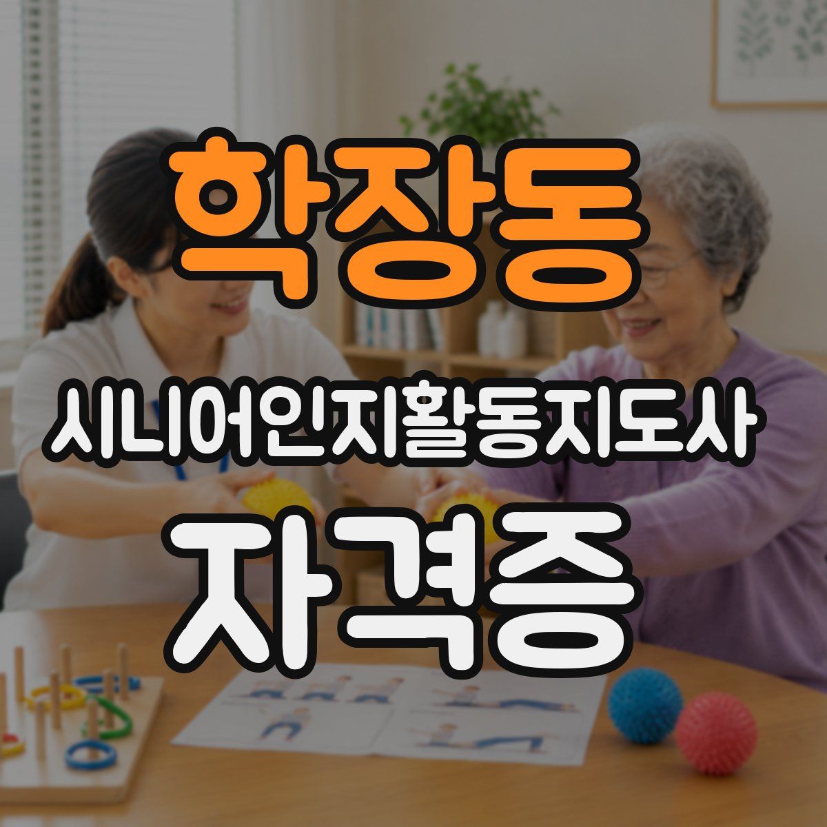 학장동 시니어인지활동지도사 자격증