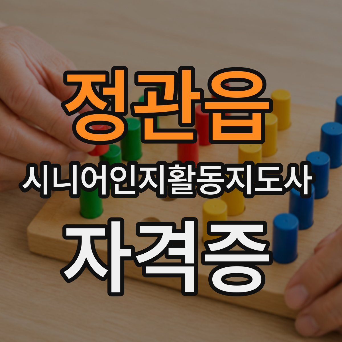 정관읍 시니어인지활동지도사 자격증