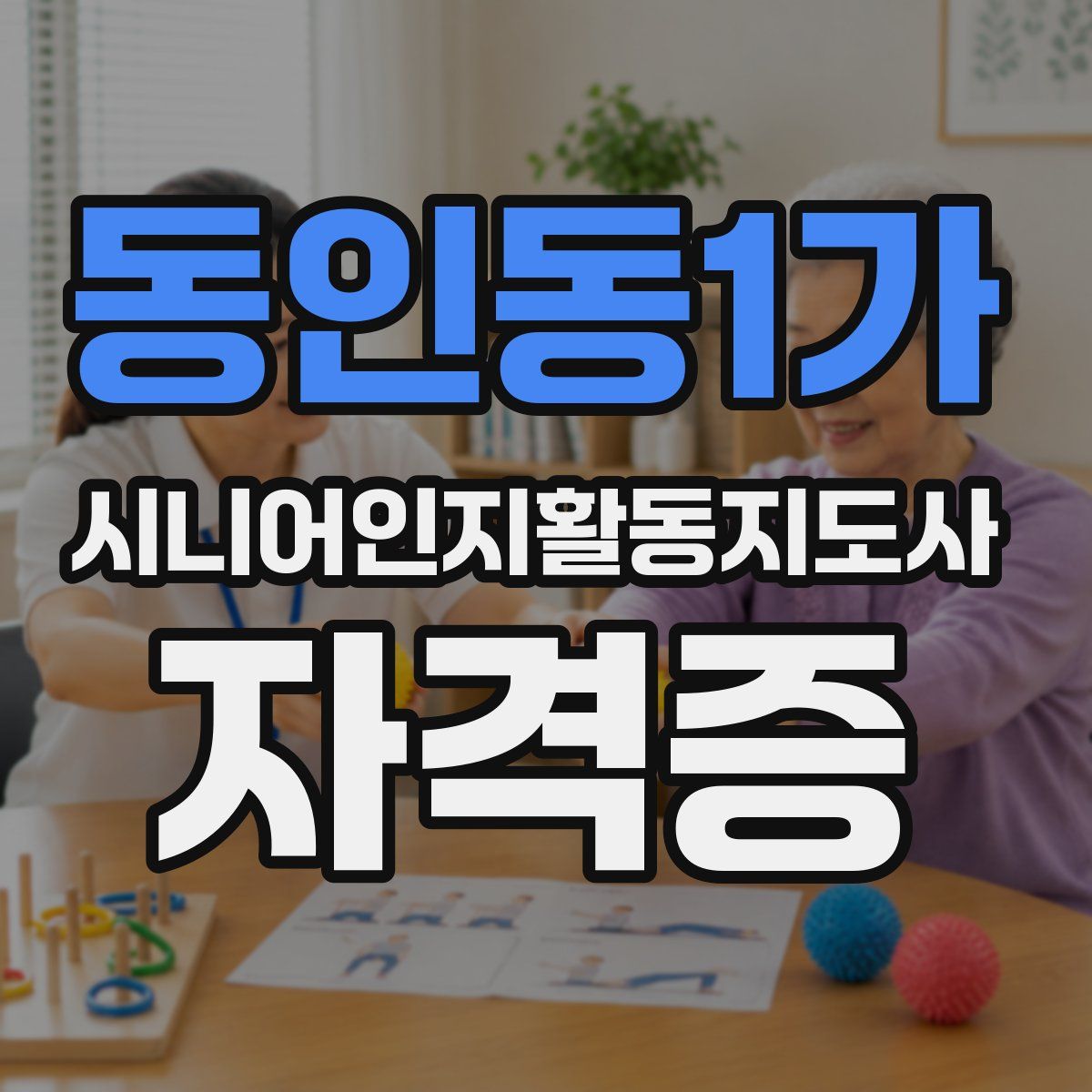 동인동1가 시니어인지활동지도사 자격증