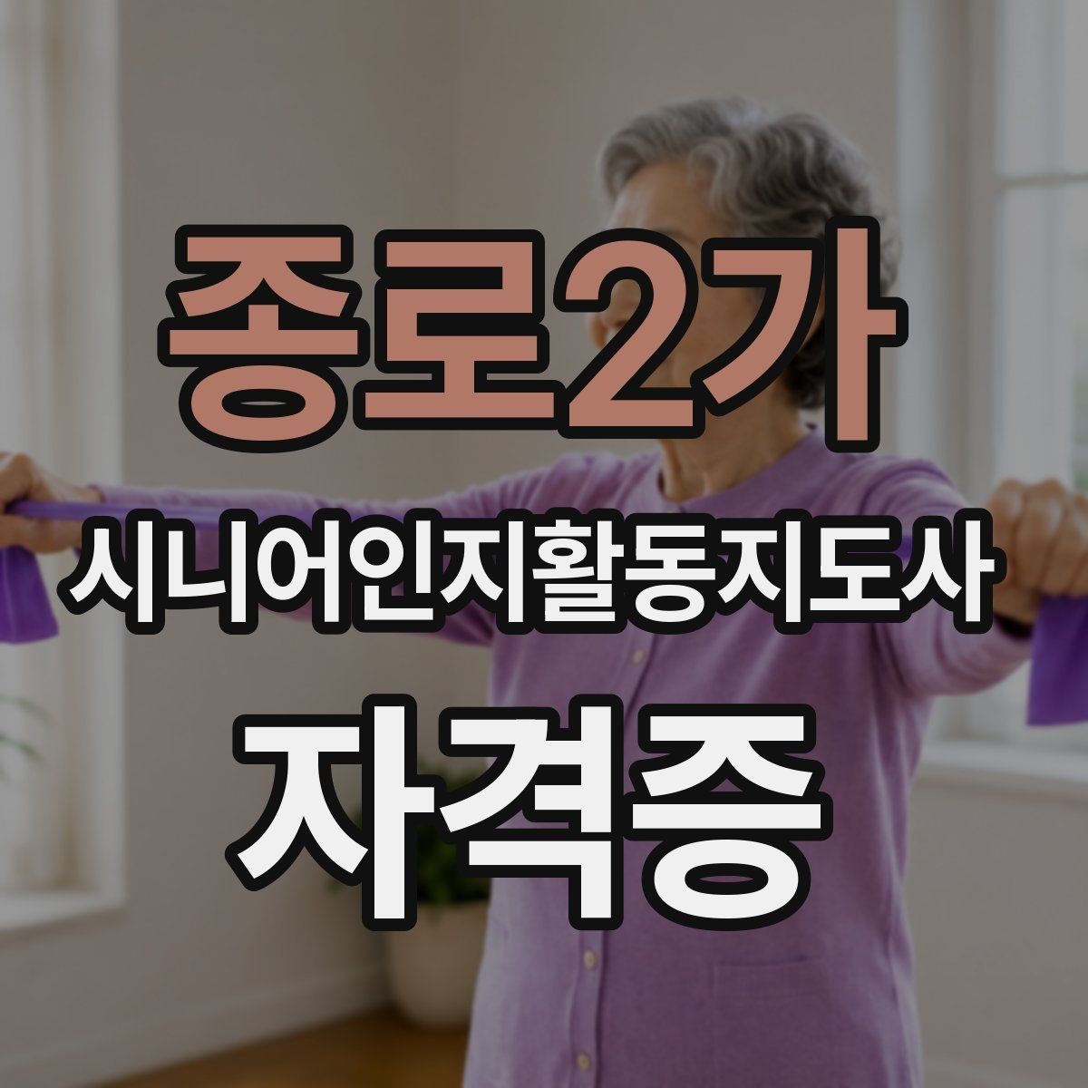 종로2가 시니어인지활동지도사 자격증 준비 후 활용까지 이어지는 과정