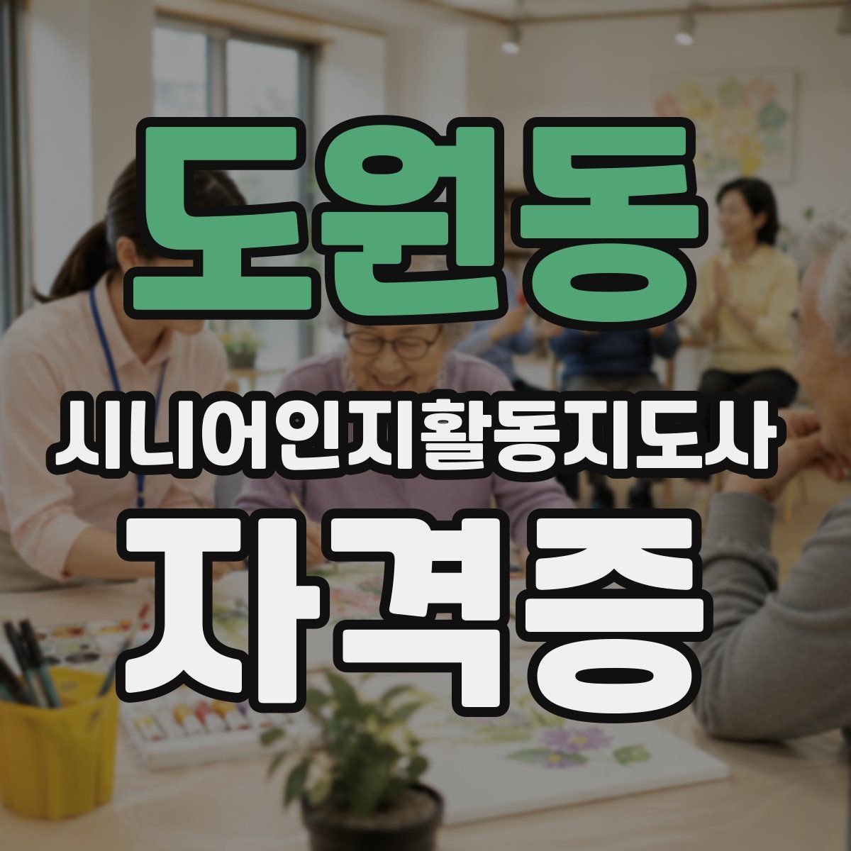 도원동 시니어인지활동지도사 자격증