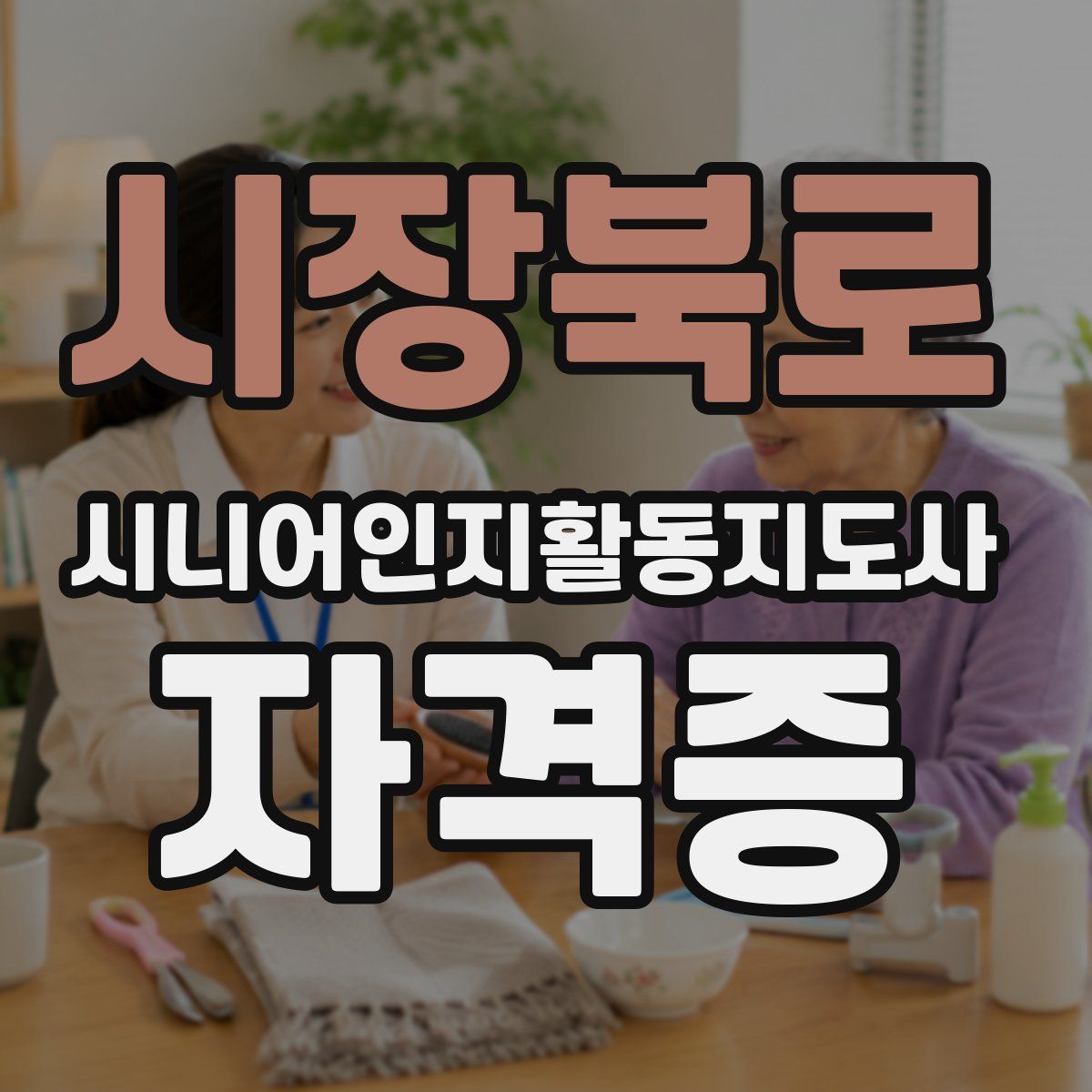 시장북로 시니어인지활동지도사 자격증