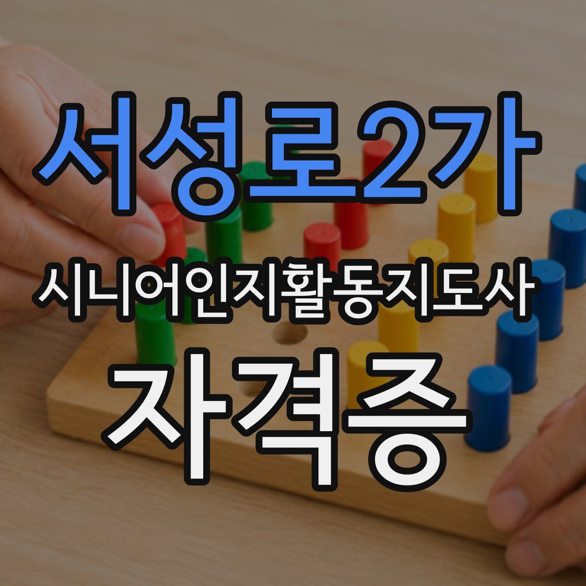 서성로2가 시니어인지활동지도사 자격증