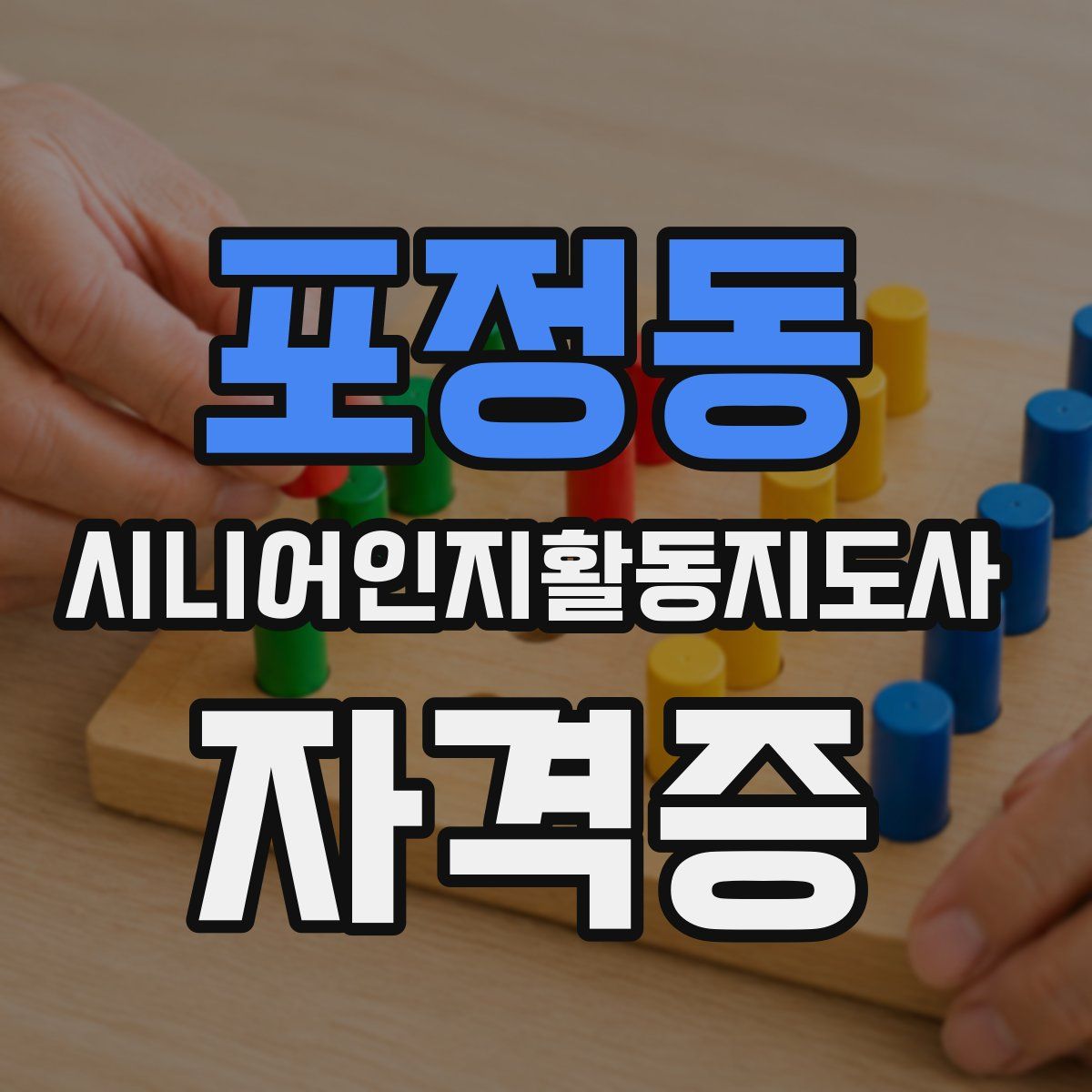 포정동 시니어인지활동지도사 자격증