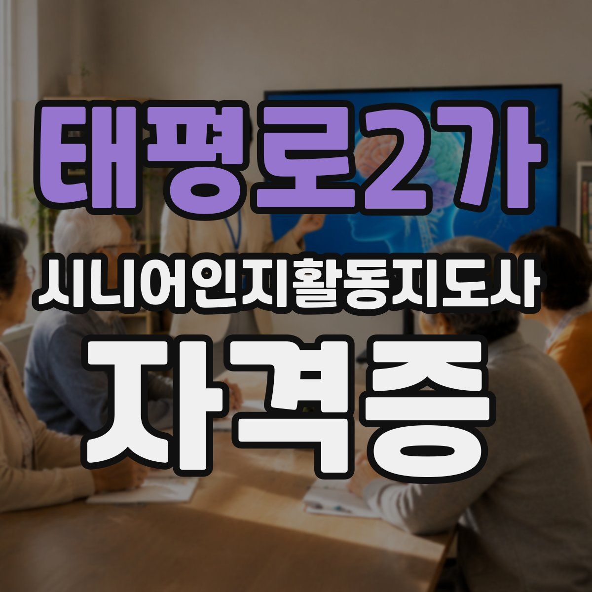 태평로2가 시니어인지활동지도사 자격증