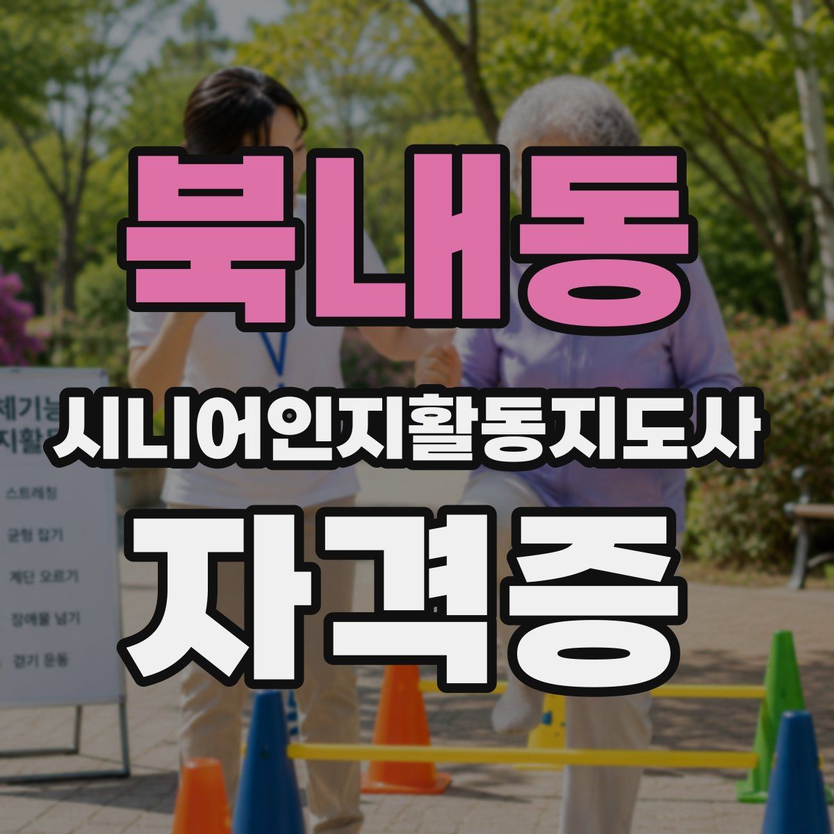 북내동 시니어인지활동지도사 자격증