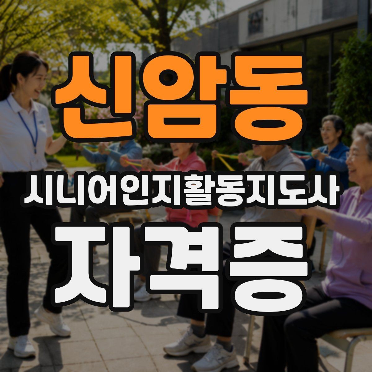 신암동 시니어인지활동지도사 자격증 정보 처음 보는 분들을 위한 안내