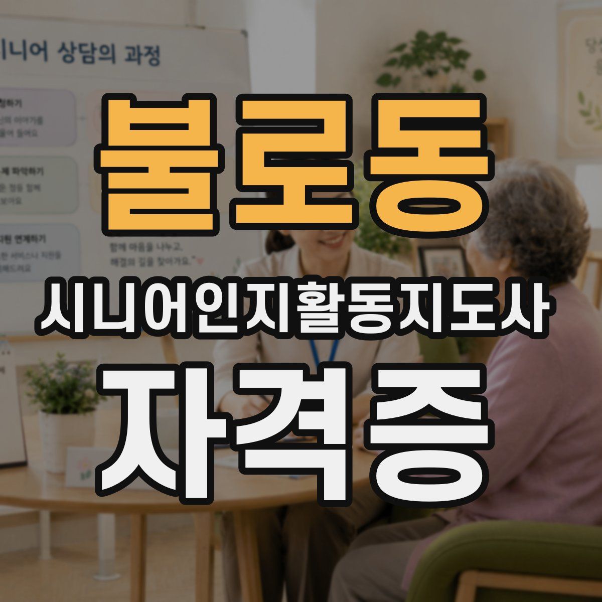 불로동 시니어인지활동지도사 자격증