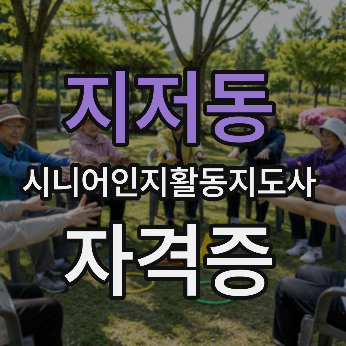 지저동 시니어인지활동지도사 자격증