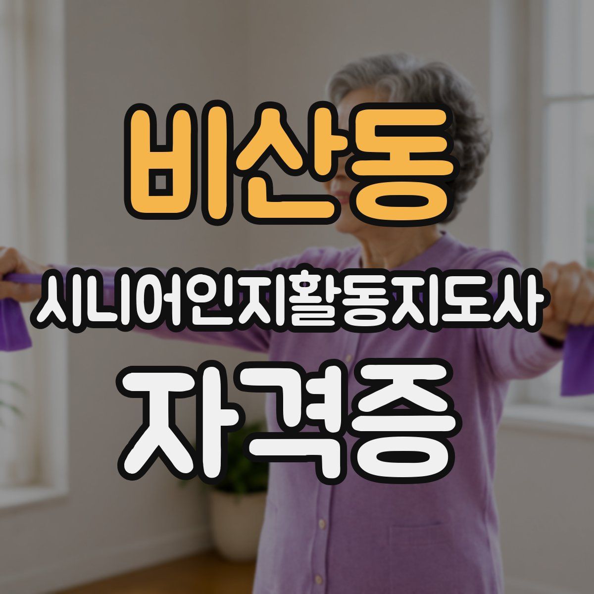 비산동 시니어인지활동지도사 자격증