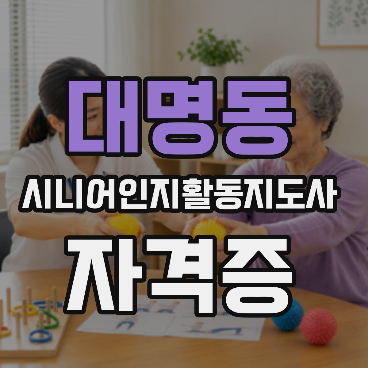 대명동 시니어인지활동지도사 자격증