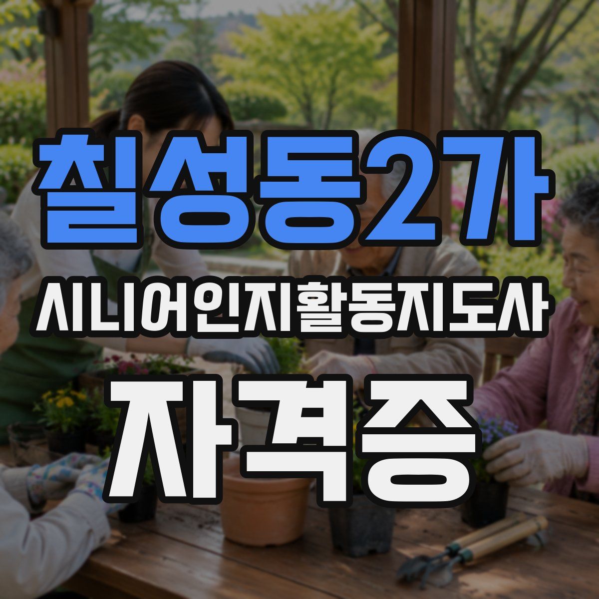 칠성동2가 시니어인지활동지도사 자격증