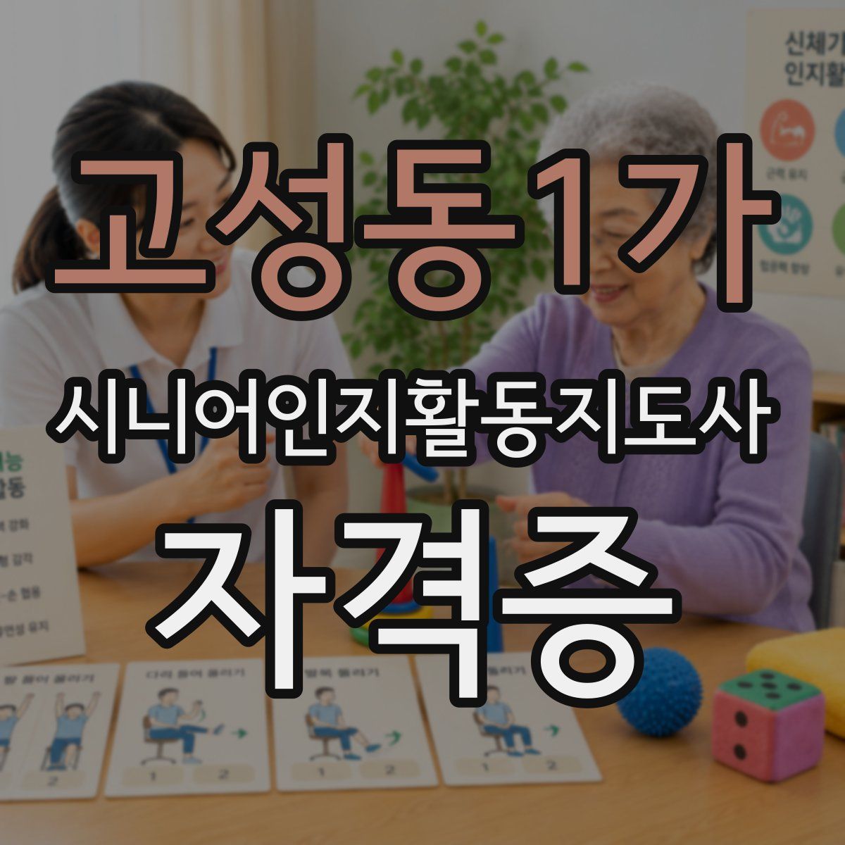 고성동1가 시니어인지활동지도사 자격증