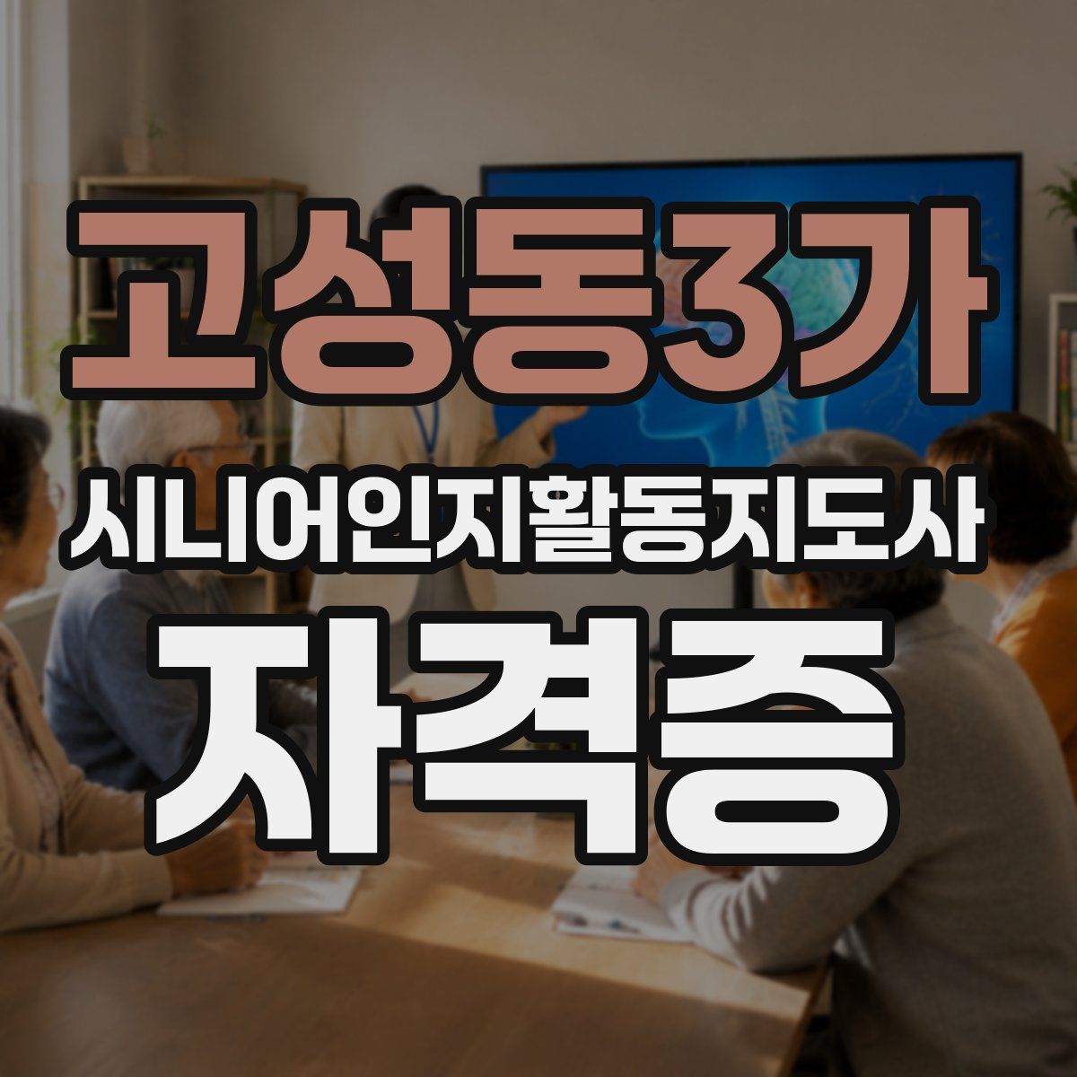 고성동3가 시니어인지활동지도사 자격증