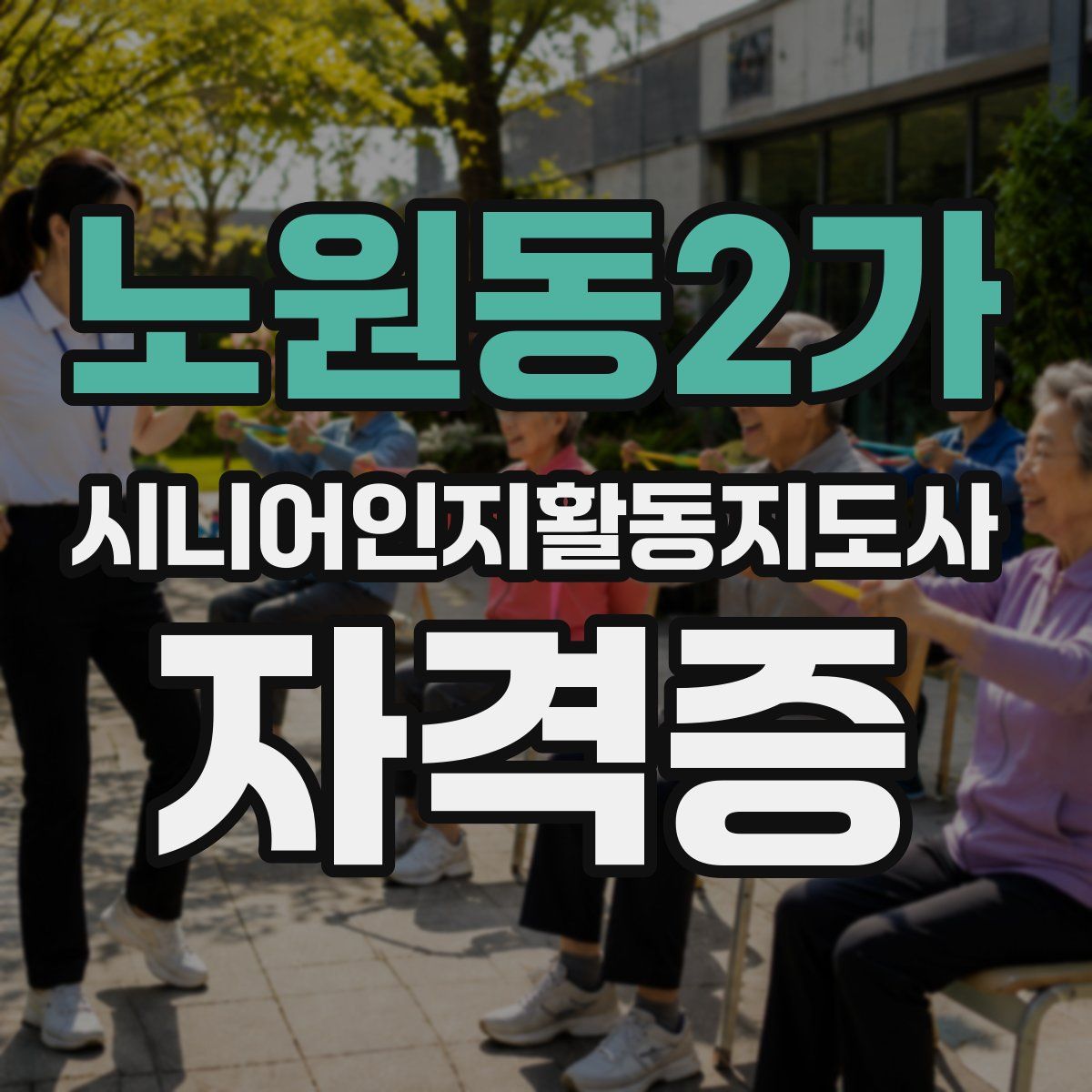 노원동2가 시니어인지활동지도사 자격증