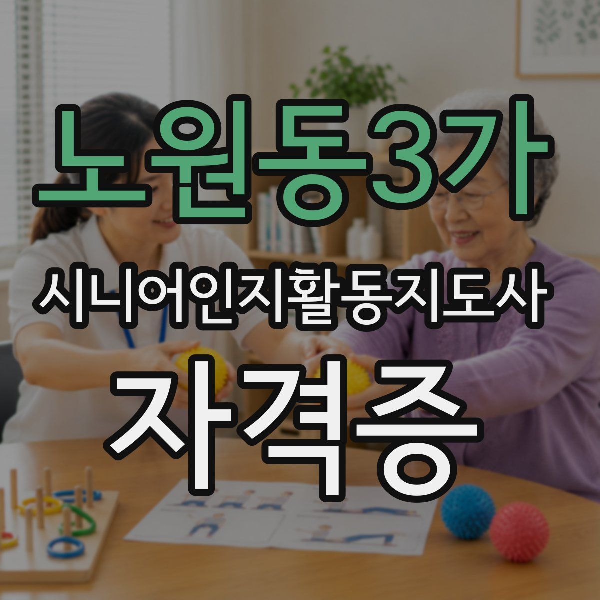노원동3가 시니어인지활동지도사 자격증