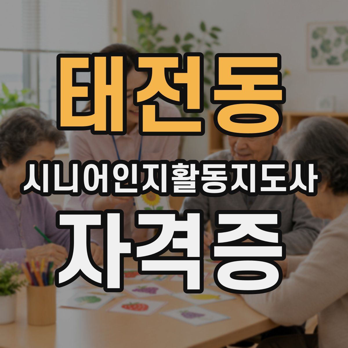 태전동 시니어인지활동지도사 자격증