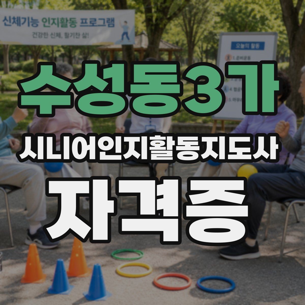 수성동3가 시니어인지활동지도사 자격증 과정과 활용 분야