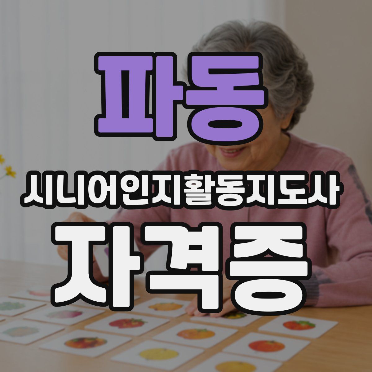 파동 시니어인지활동지도사 자격증