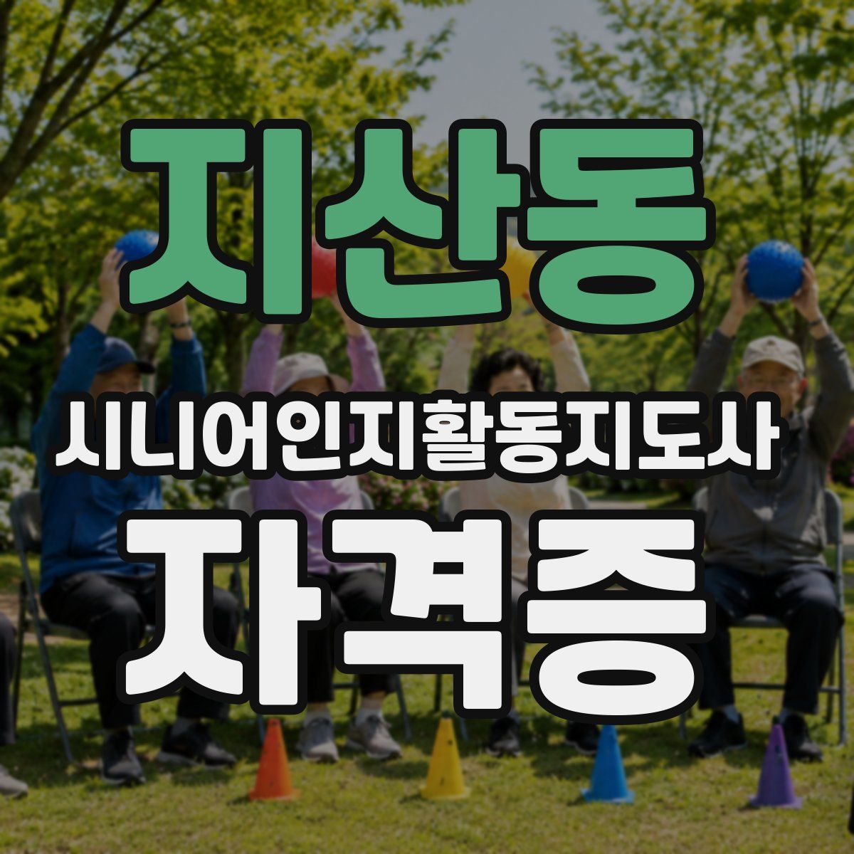 지산동 시니어인지활동지도사 자격증