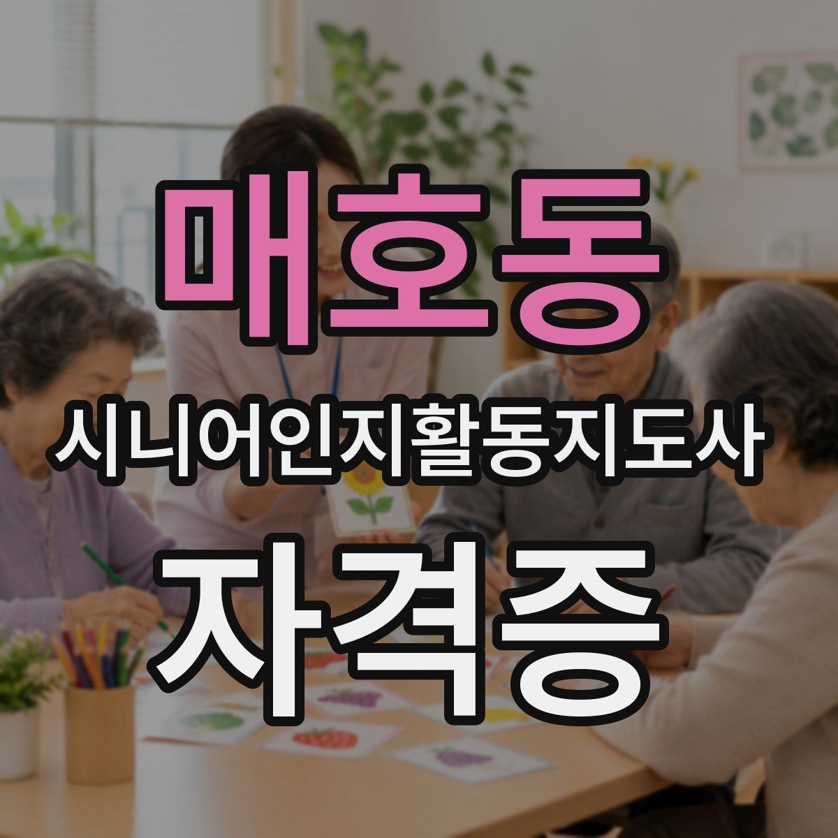 매호동 시니어인지활동지도사 자격증