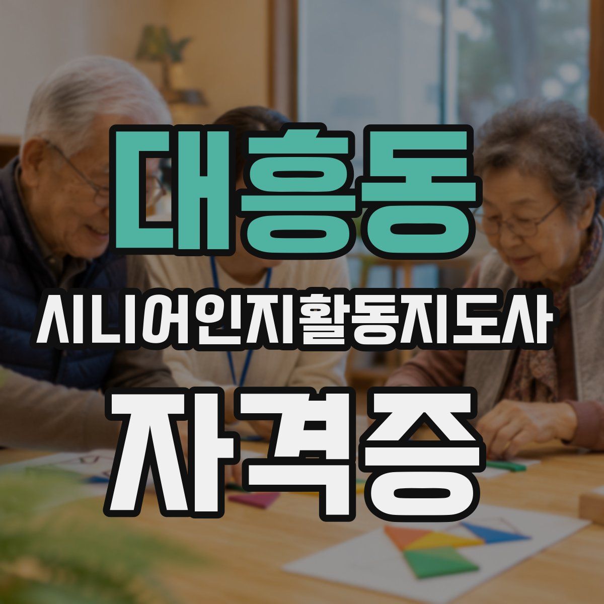 대흥동 시니어인지활동지도사 자격증