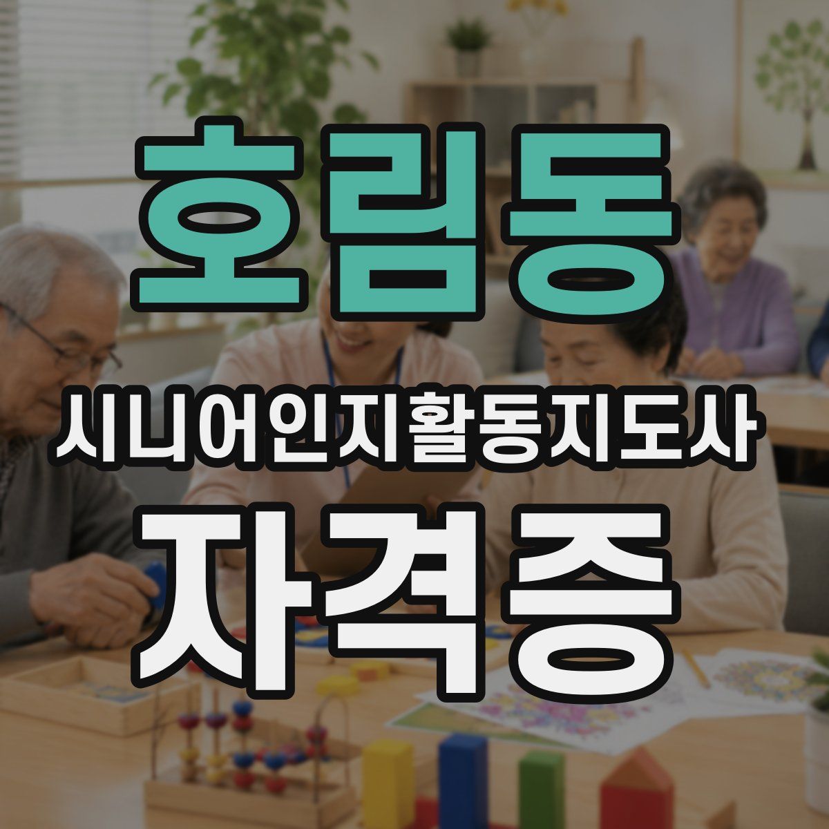 호림동 시니어인지활동지도사 자격증