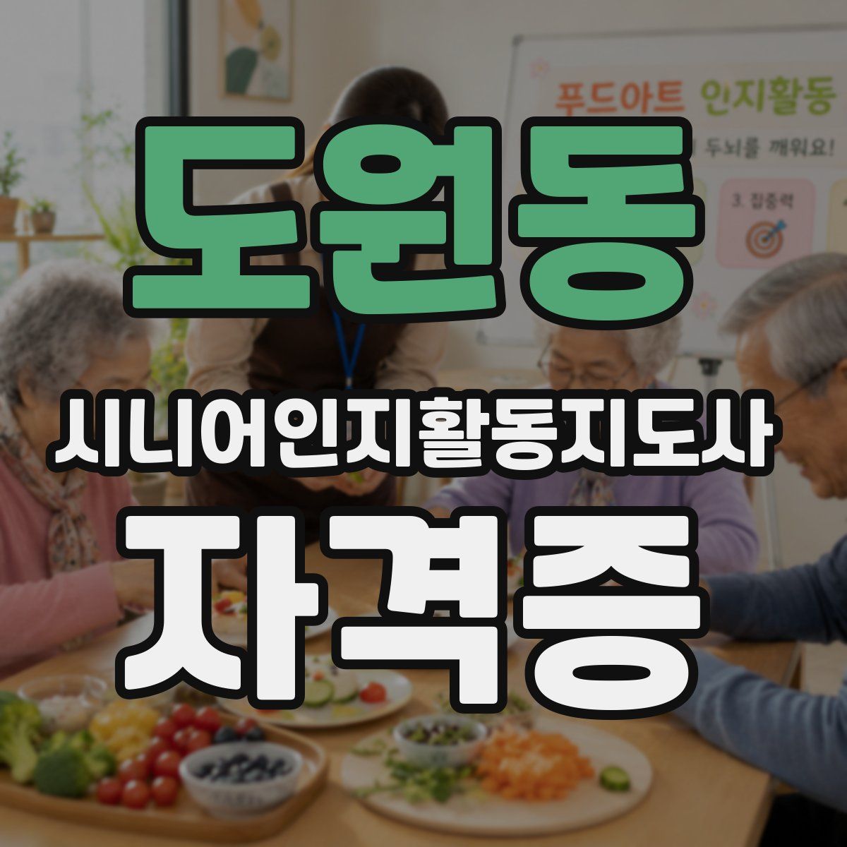 도원동 시니어인지활동지도사 자격증
