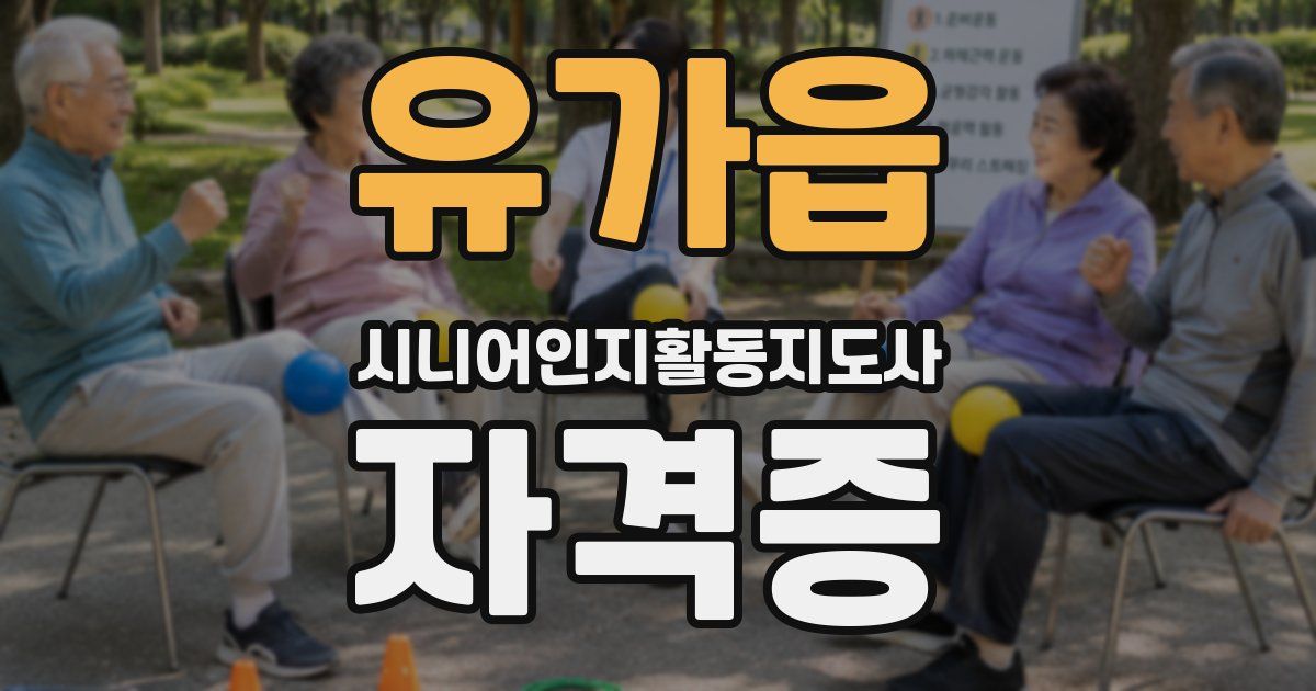 유가읍 시니어인지활동지도사 자격증
