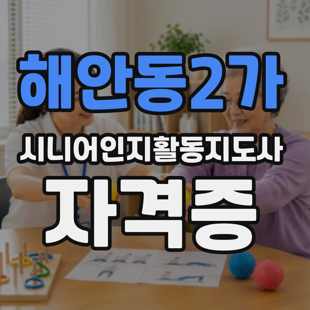 해안동2가 시니어인지활동지도사 자격증