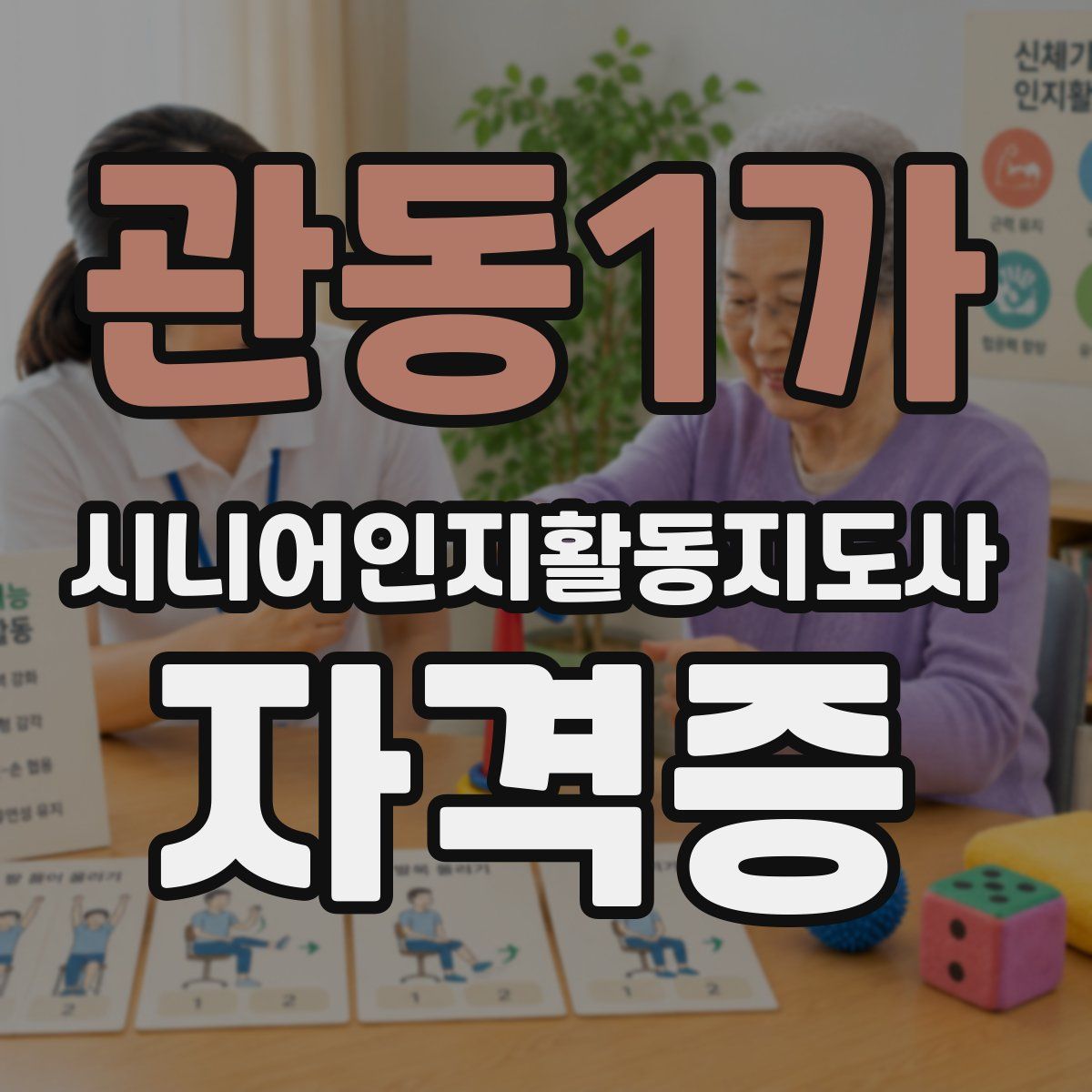 관동1가 시니어인지활동지도사 자격증