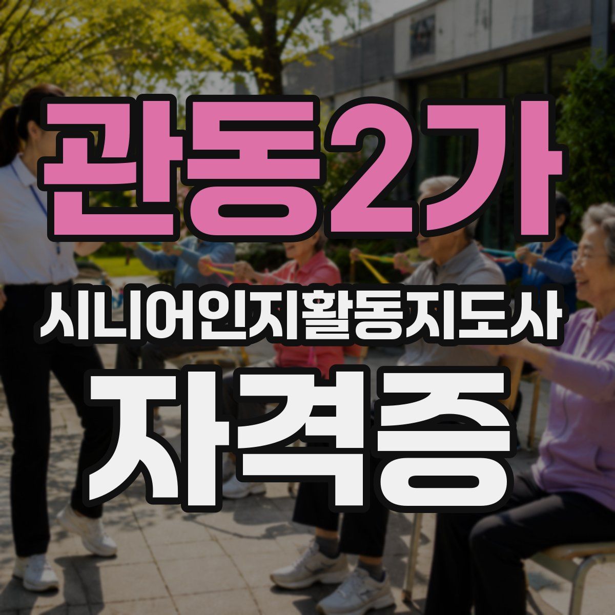 관동2가 시니어인지활동지도사 자격증