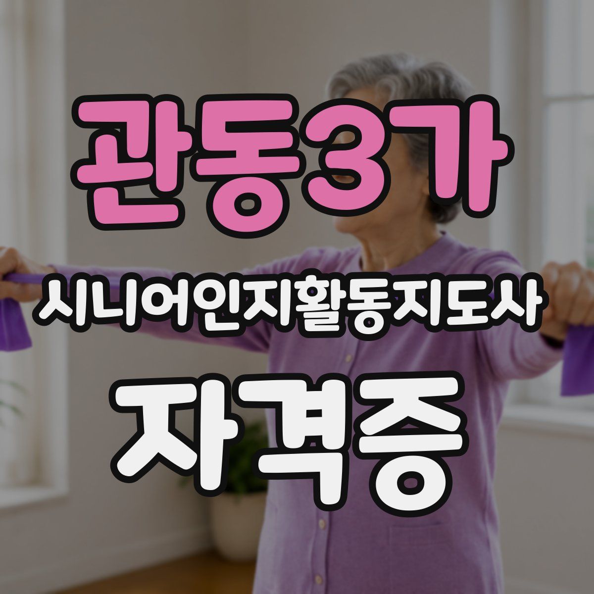 관동3가 시니어인지활동지도사 자격증