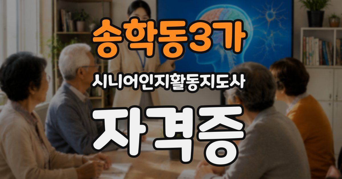 송학동3가 시니어인지활동지도사 자격증