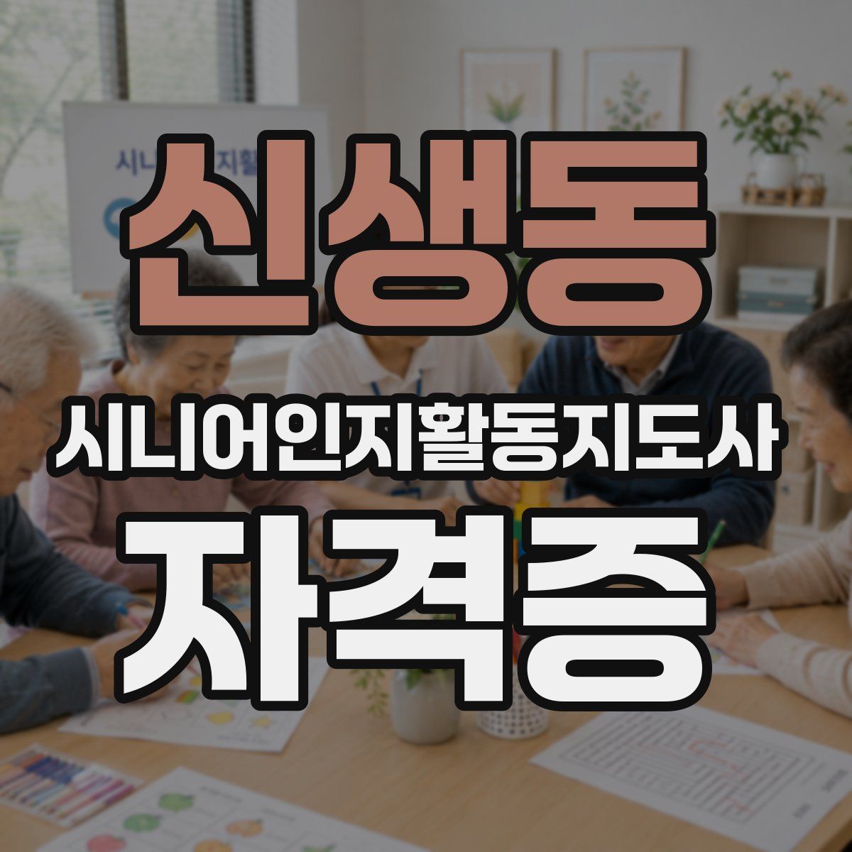 신생동 시니어인지활동지도사 자격증