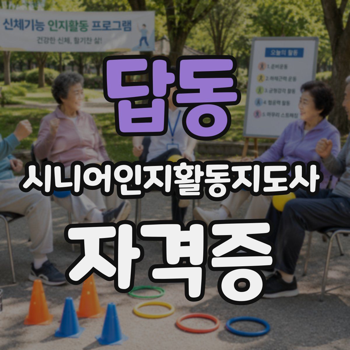 답동 시니어인지활동지도사 자격증