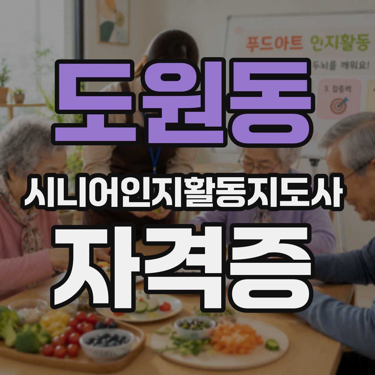 도원동 시니어인지활동지도사 자격증