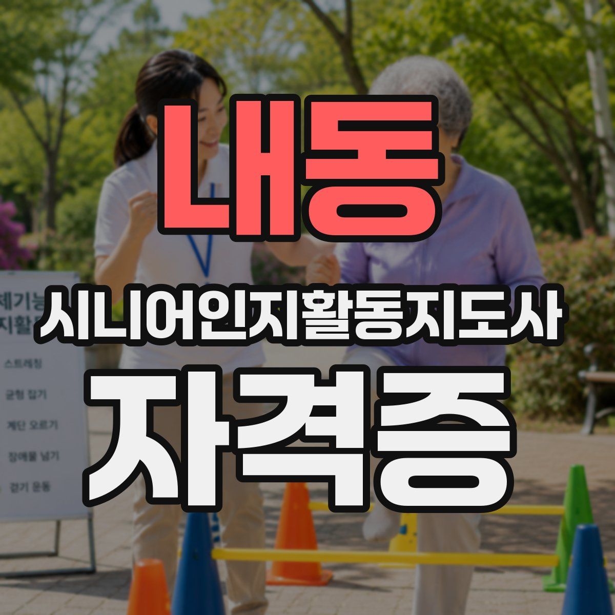 내동 시니어인지활동지도사 자격증