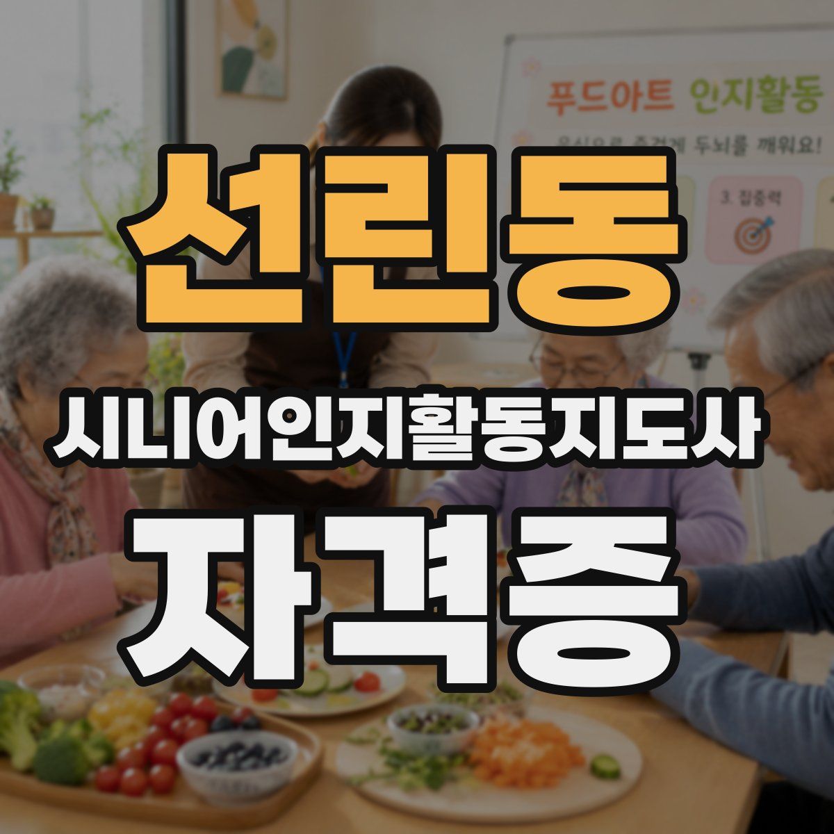 선린동 시니어인지활동지도사 자격증