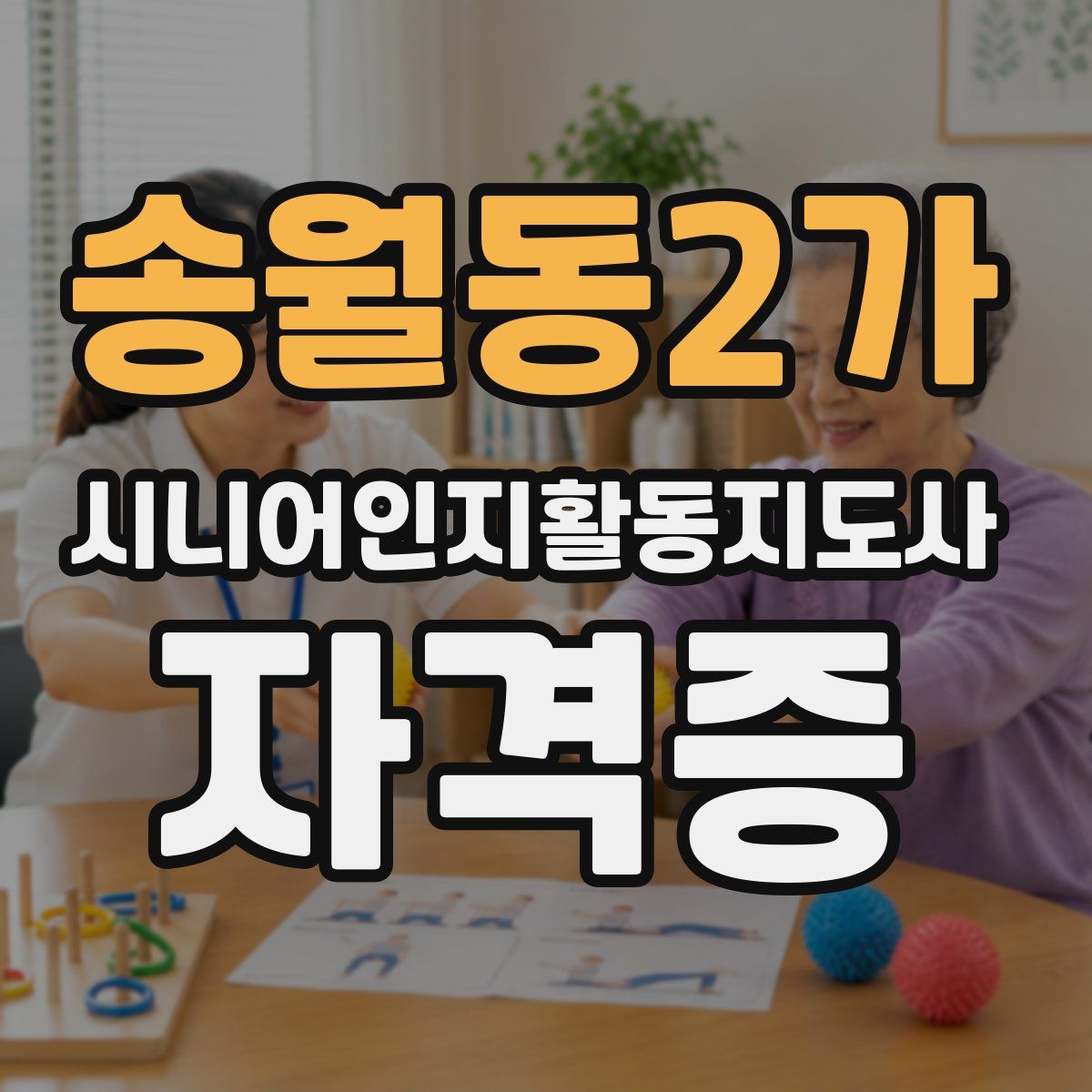 송월동2가 시니어인지활동지도사 자격증